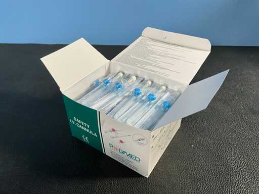 Polymed - Aiguilles intraveineuses sûres - Adva 22Gx25mm (BOX/50) (90x)