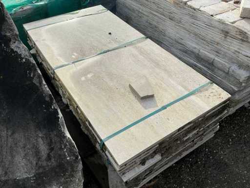 Tureckie płytki ogrodowe z trawertynu (40x)