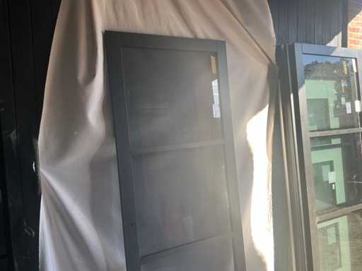 Porte intérieure en verre fumé noir 93x231.5cm