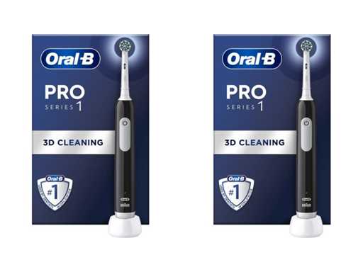 Oral-B Pro Series 1 - Zwarte - Elektrische Tandenborstel - Ontworpen Door Braun