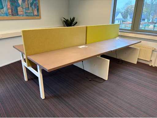 (2x) Duo Bureau (160x168 cm) voorzien van akoestisch scherm