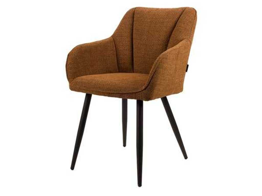 6x Chaise de salle à manger design terracotta 22106-04