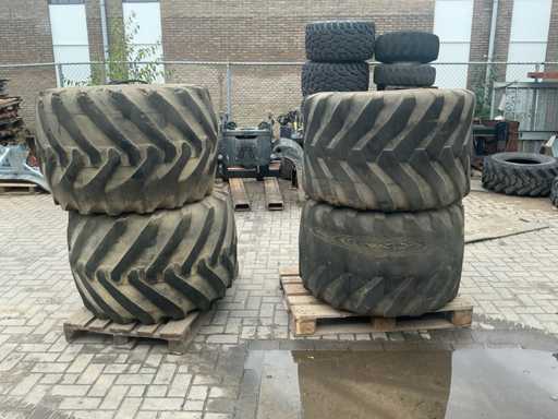 Banden voor graafmachine (set á 4 stuks)