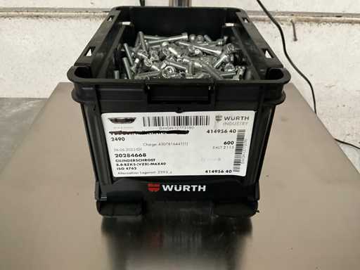 Würth 6.48 kg Cylindrical screw M6 x 40 in stackable container
