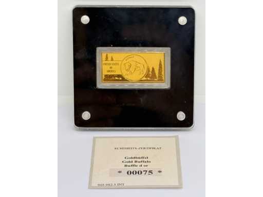 1/200 oz 999 Fijn Goud Beroemde Gouden Munten Buffel