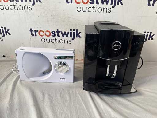 Domo DO523S Snijmachine - Elektrisch - 120W - Zilver / Metaal + Jura D4 - Volautomatische espressomachine - Piano Black