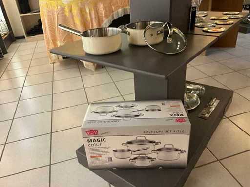 7-piece cooking pot set GSW + sauce warmer