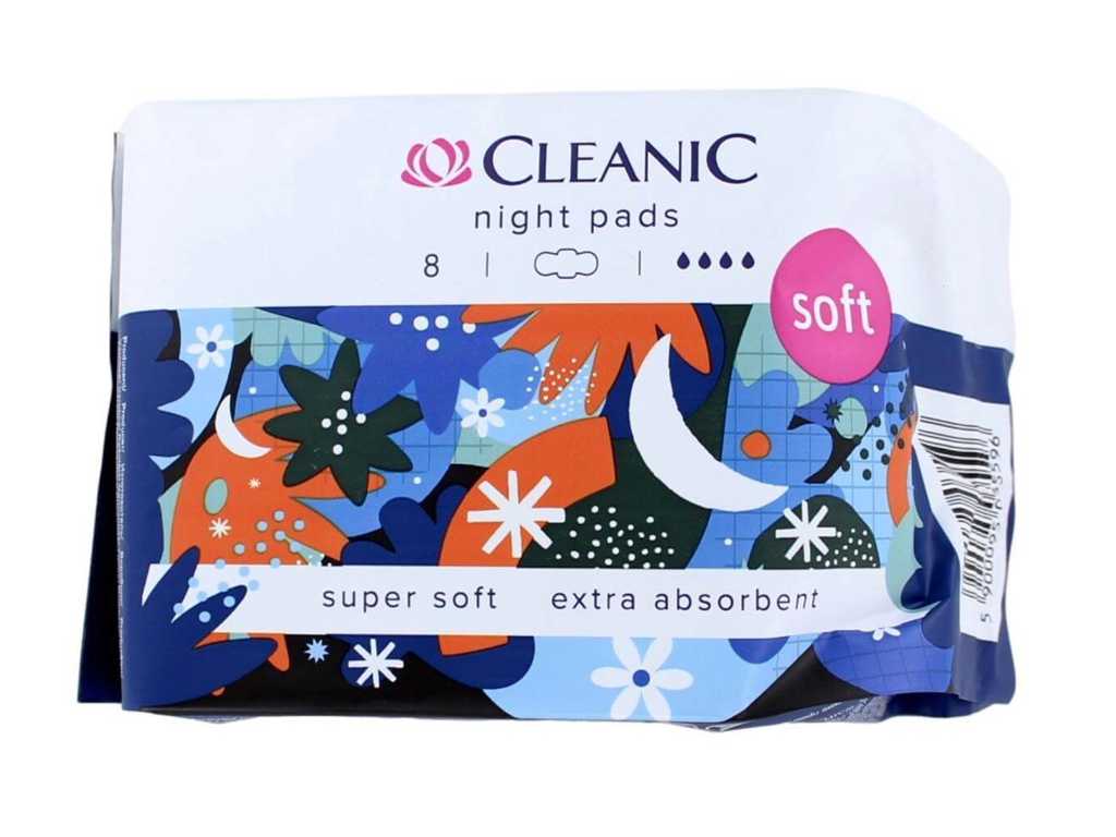 Cleanic Sanitary Pads With Wings Soft Night (480x)