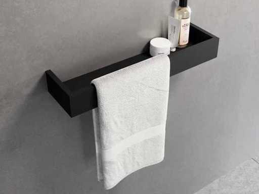 Novellini-Rahmenregal mit Handtuchhalter Matt Schwarz