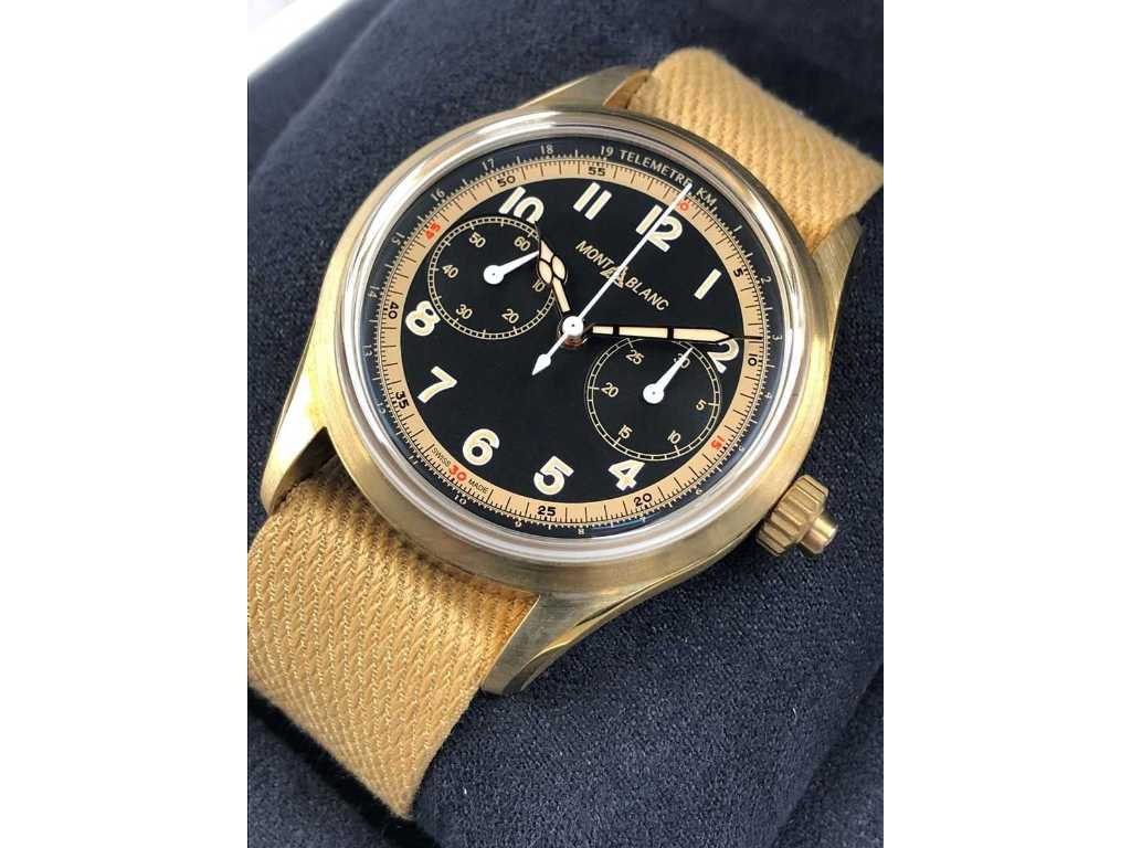 Montblanc 1858 Monopusher Bronze Chronographe Automatique Édition Limitée 125583 Montre Homme