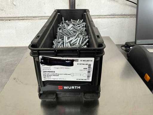 Würth 8,44 kg Schraubensechseckkopf mit vollem Gewinde M6x60 im stapelbaren Behälter
