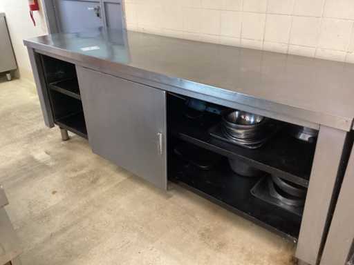 ZANUSSI Stainless steel counter with doors