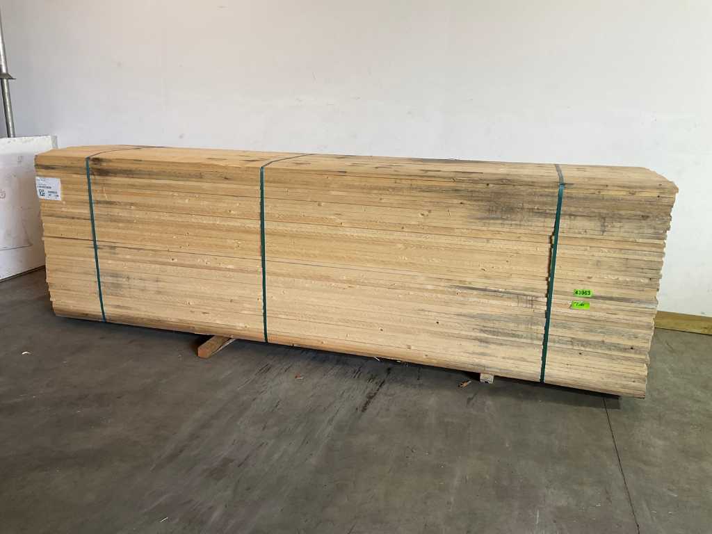 Vuren plank 390x15x2,2 cm (49x)
