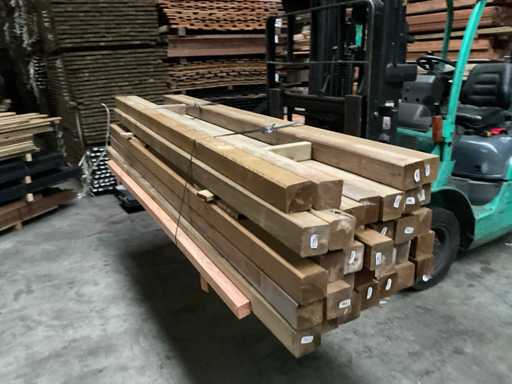 Grenen paal geschaafd/geïmpregneerd - 270x8,8x8,8 cm (32x)