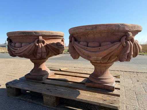Vaso a calice in stile francese (2x)