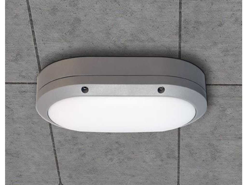 Pachet de 1 - 5W LED de perete / plafon Light Grey Oval Daylight White / 6000-6500K 225lm 230VAC IP54 120Degree Wall Light Plafonier Light Lumina culoarului Lampă de fațadă Lumina de intrare Lumină exterioară Lumină interioară - SSAMLight