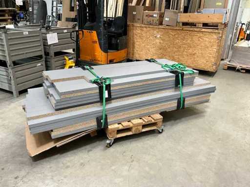 Grigio cartone con bordo di 40mm di dimensioni diverse