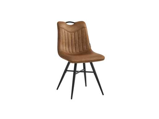 Colenis - Verty Dining Chair - Set of 4 - Cognac - Microfiber - Microfiber - Industrial - Design
