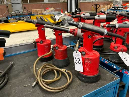 FAR Various pneumatic blind rivet nut pliers (3x)