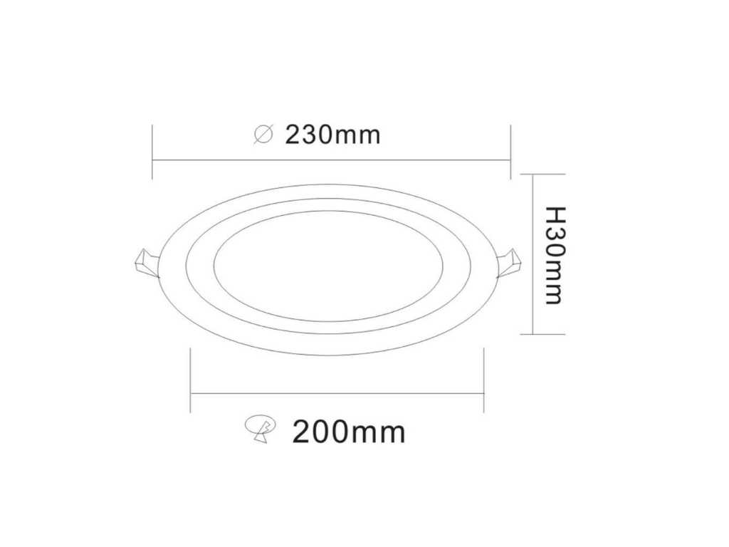 60 X Led Panel - Bicolor : Blue + White 18w + 6w 