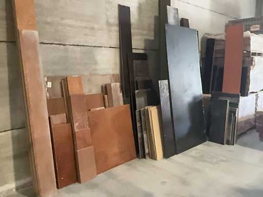 Lot of formwork wood
