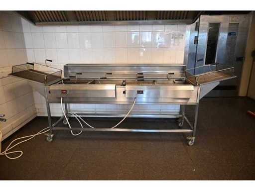Everbake 4-piece stainless steel doughnut fryer