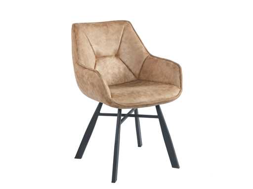 Colenis - Solido Eetkamerstoel - set van 50 - Wood - Microfiber Stof - Industrieel - Met armleuning - Stoel