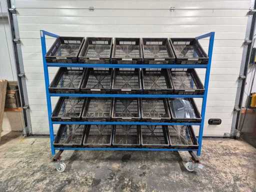 Mobile crate rack