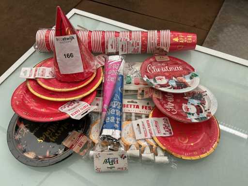 Party Weihnachten, Tischdekoration.