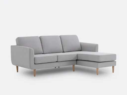 Canapé d’angle droit - tissu texturé