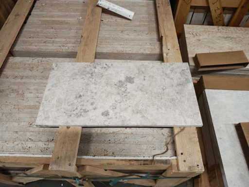 Natural Stone Marble Beige/Silver Cottage 40x80x2 cm Tiles 11,52 m²