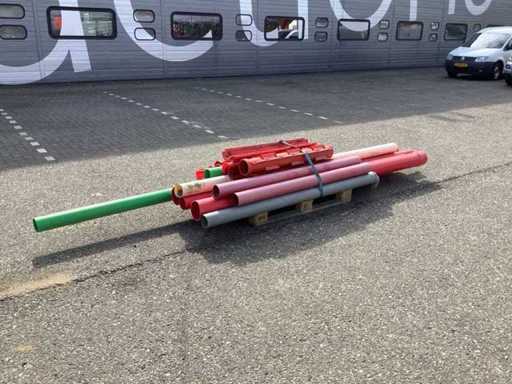 Batch of PVC pipes and gutters