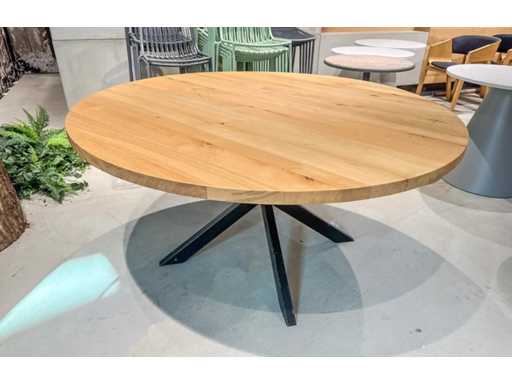 Tavolino rotondo in legno massiccio Mobili da negozio