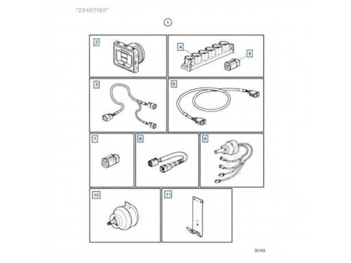Volvo Penta EVC steering control helmet station kit - 23407160