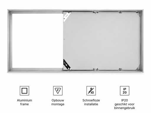 40 x Opbouw Frame voor LED Paneel – 600x300mm – IP20 – FRAME-3060