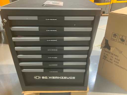 SG werkzeuge - Gereedschapswagen, 7 laden, transportschade