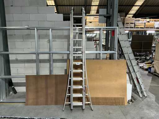 3-piece alu sliding ladder