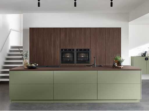 Nobilia Structura noten Milano Olijf lak Eiland