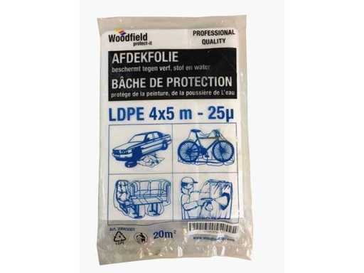 WOODFIELD - Plastic afdekfolie 4x5 meter (4500x)