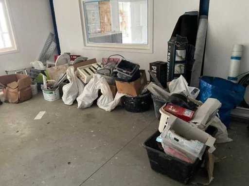 Batch of various tools and building materials