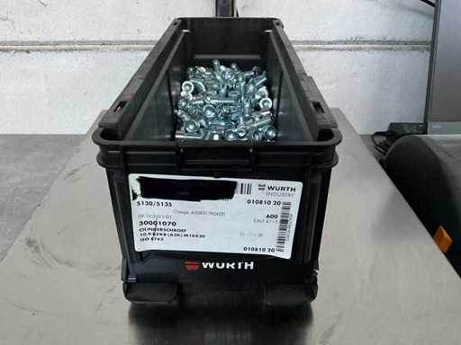 Würth 7.69 kg Cilinderschroef M10x20 in stapelbare bak