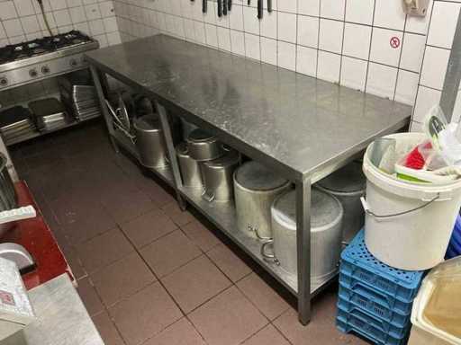 Stainless steel work table