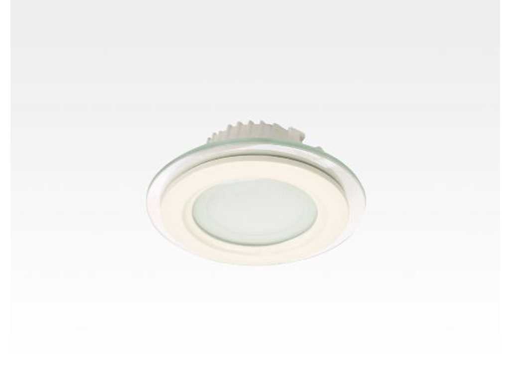 Liquidations Sale - Package of 9 Pieces - 6W LED Recessed Downlight White Round Dimmable Warm White / 2700-3200K 450lm 230VAC IP44 110 Degree Recessed Ceiling Light - SSAMLight
