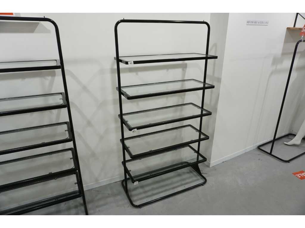 Metal clothes rack with 5 shelves (3x)