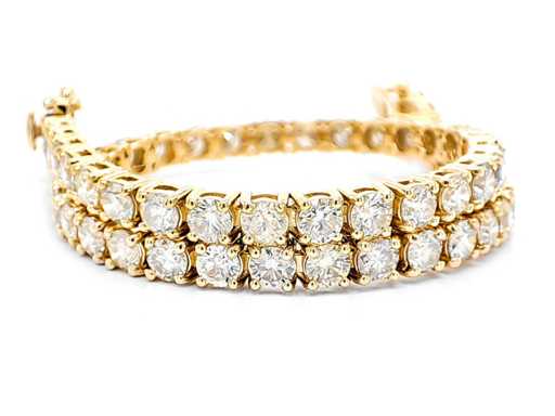 14 krt geel gouden tennis armband met natuurlijke diamant 4,10 crt