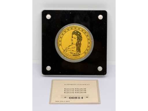 1/200 OZ 999 Fine Gold Empress Elisabeth Sissi