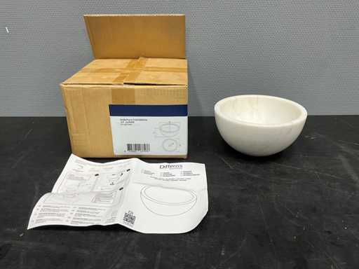 Differnz - Lavabo 20 cm - Marmo bianco