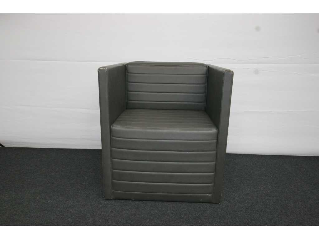 2 x fauteuil design DURLET en cuir