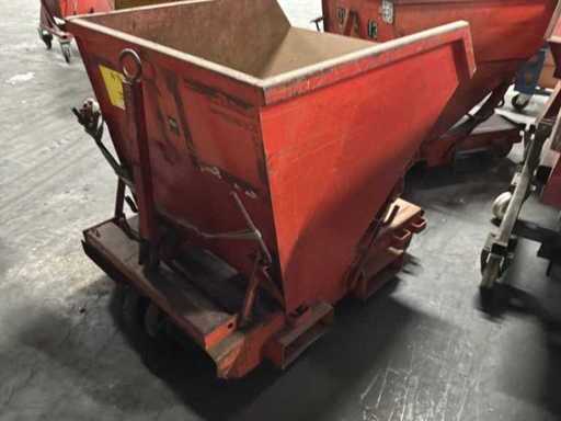 Benne basculante sur roulettes