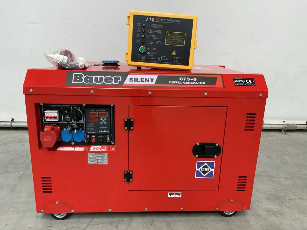 Bauer GFS-8 Diesel generator 8.8KW ATS